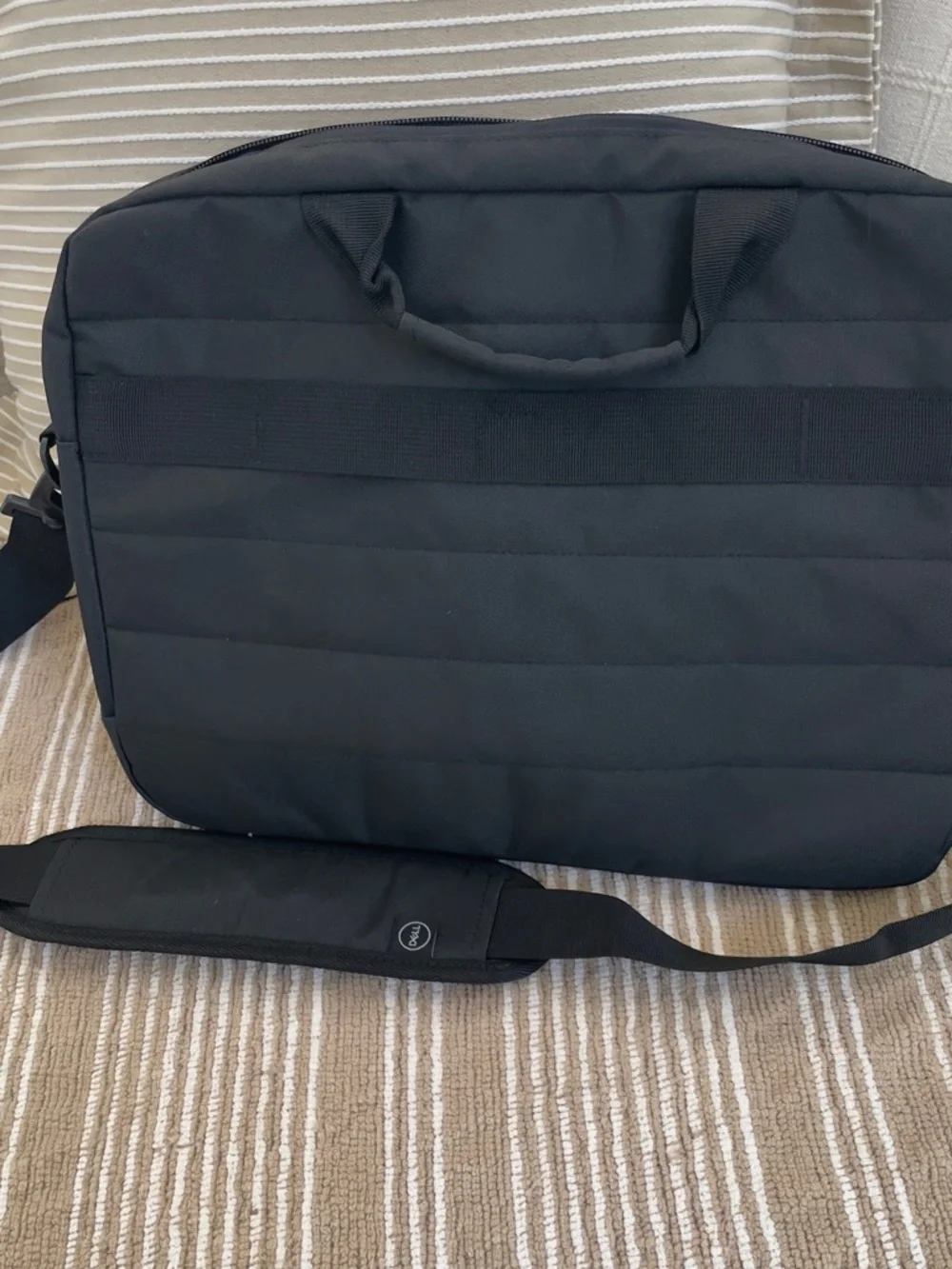 Men's Black Laptop Messenger Bag - Sleek Travel Briefcase